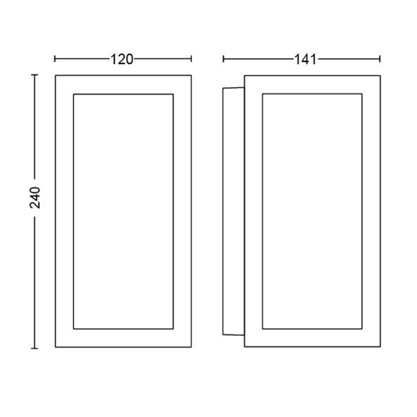 Ulkoseinävalaisin Philips Hue Impress pieni musta