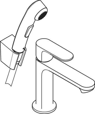 Pesuallashana Hansgrohe 72215670 Rebris S110 bide musta