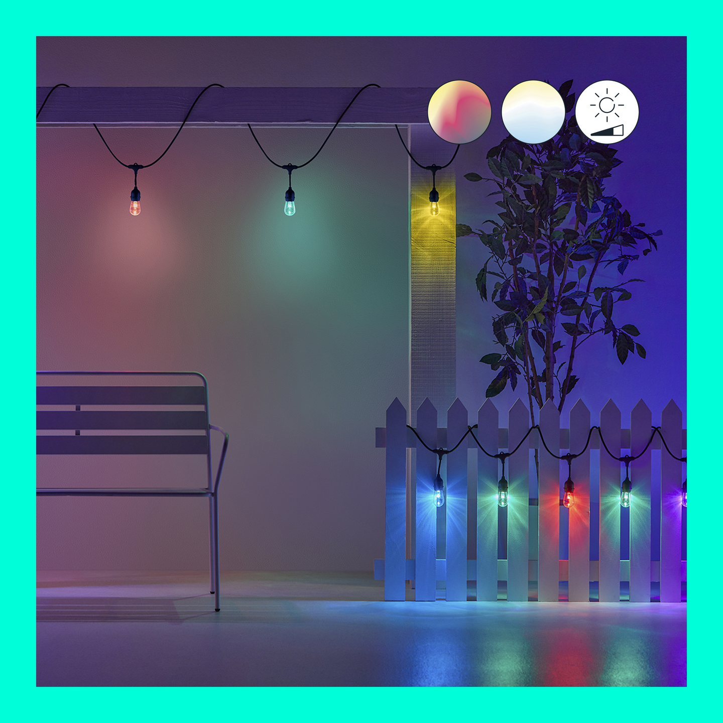 Led-valosarja WiZ 1,48m 120lm 12W 2700-5000K RGB