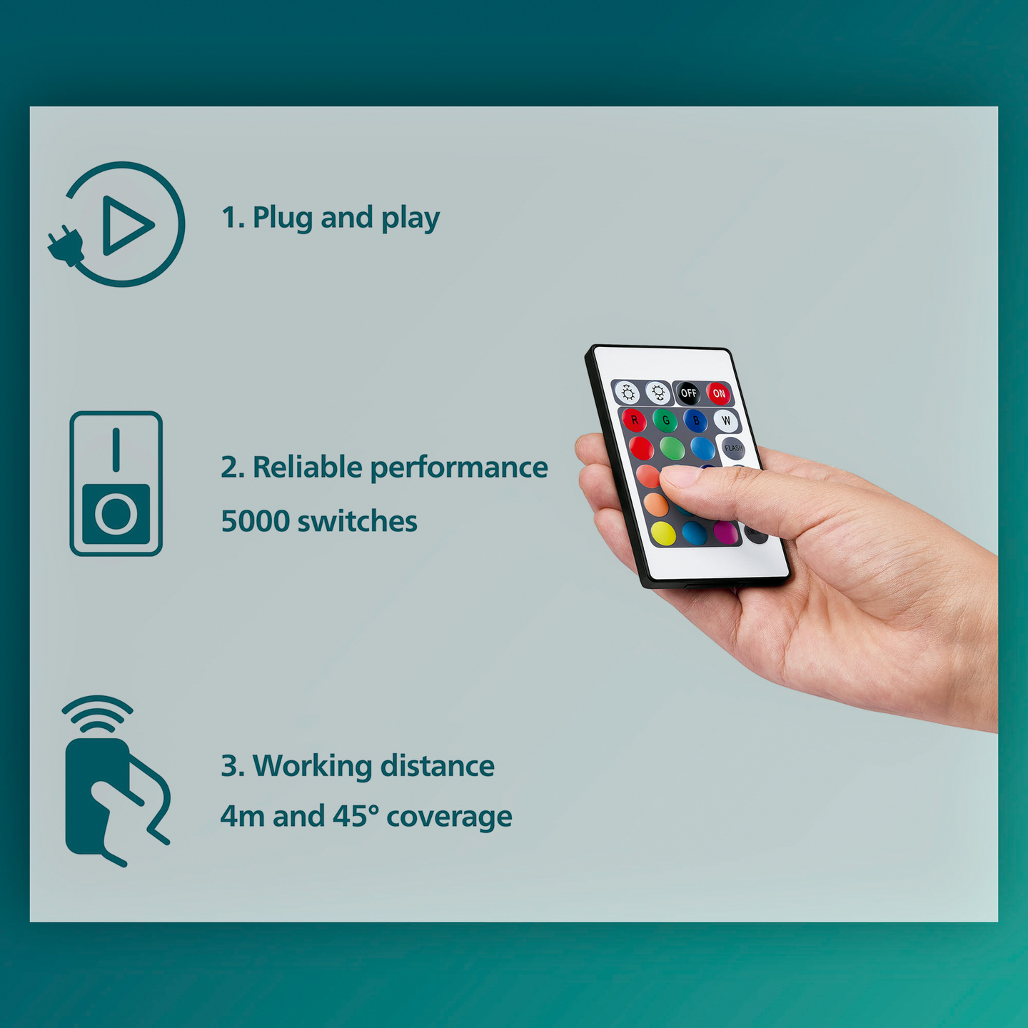 Valonauha Philips 5000mm 12W RGB 16 väriä valkoinen