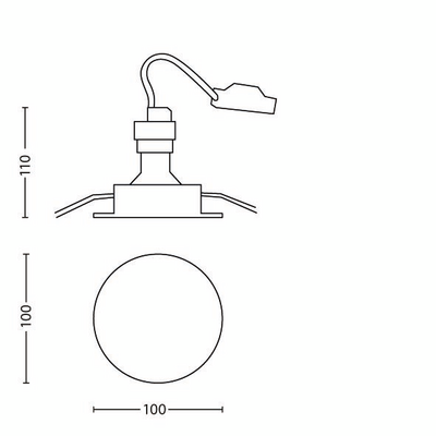 Spotti Philips Fresco upotettava 172894716 2W rosteri