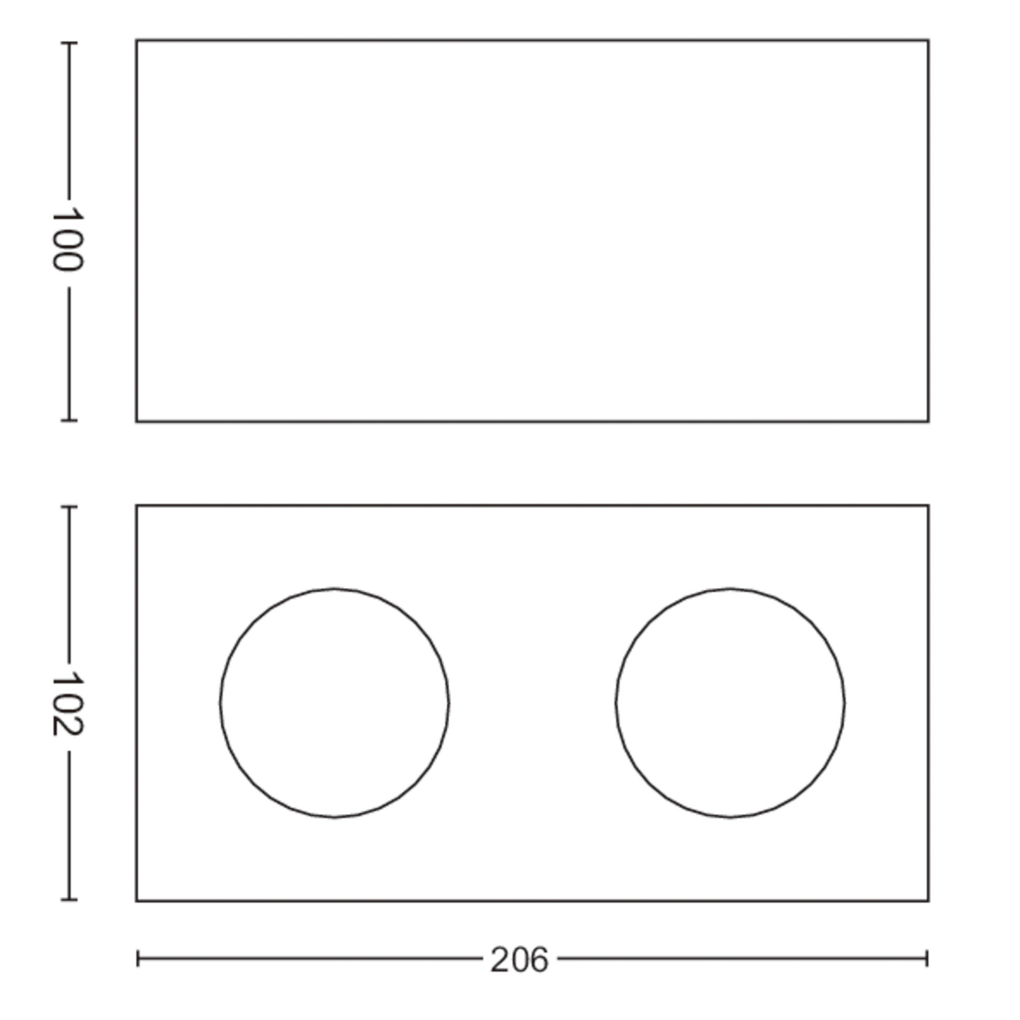 Spottivalaisin Philips Warmglow Box 2-osainen 1000lm valkoinen