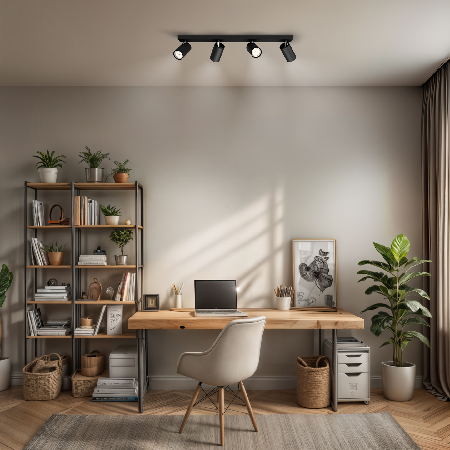 Spottivalaisin Philips myLiving Kosipo 4-osainen musta