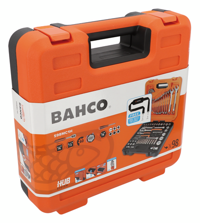 Hylsysarja Bahco 1/4" ja 1/2" 98-osainen