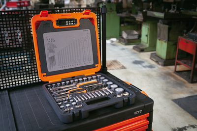 Hylsysarja Bahco 1/4" ja 1/2" 98-osainen