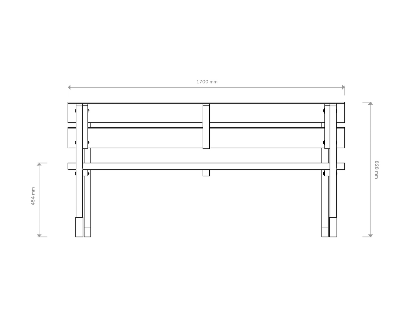 Kalusteryhmä Jämäkkä 1700 170x170x74cm vaalean harmaa