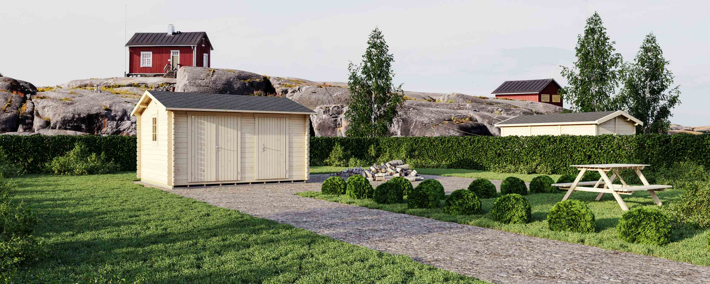 Pihavarasto Lillevilla Mustikka