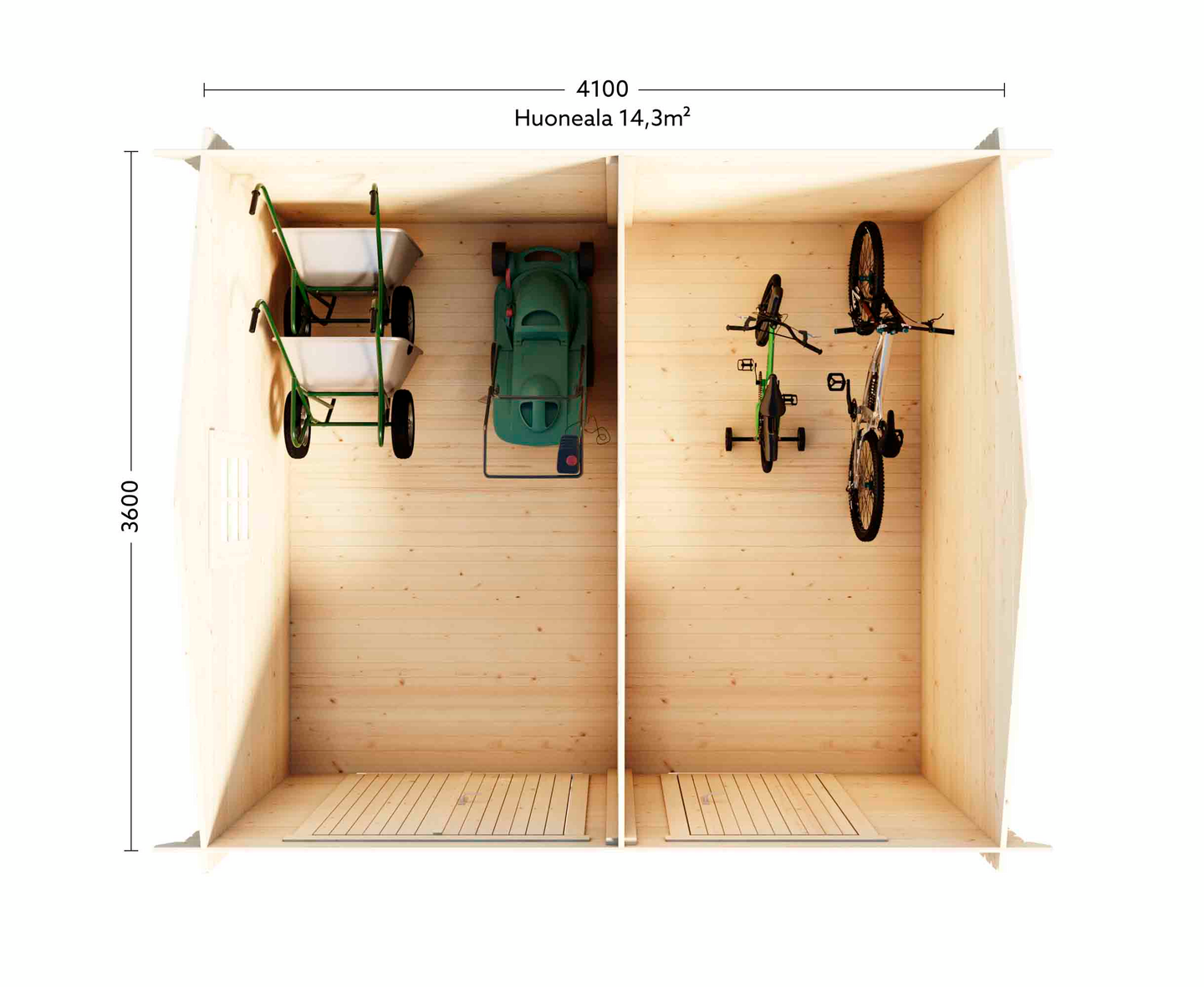 Pihavarasto Lillevilla Mustikka