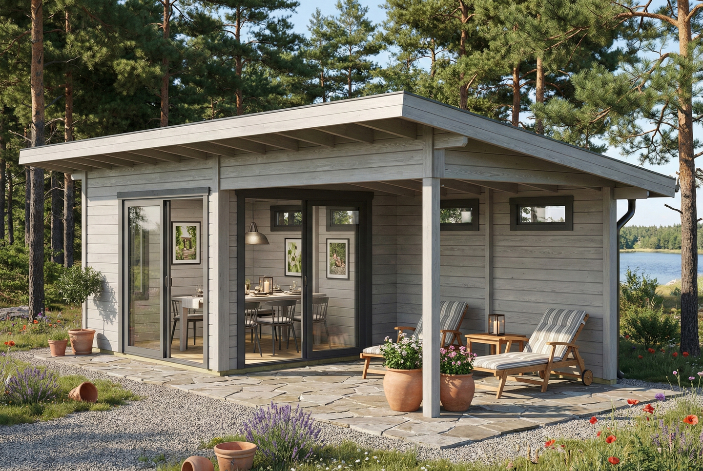 Pihatalo Cello Marielund 21,0m² liukuovet