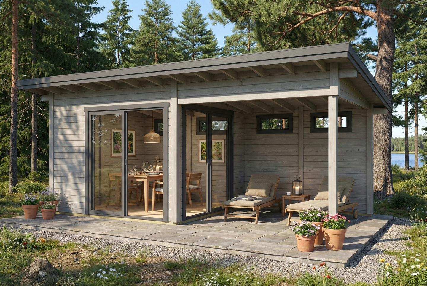 Pihatalo Cello Marielund 21,0m² liukuovet