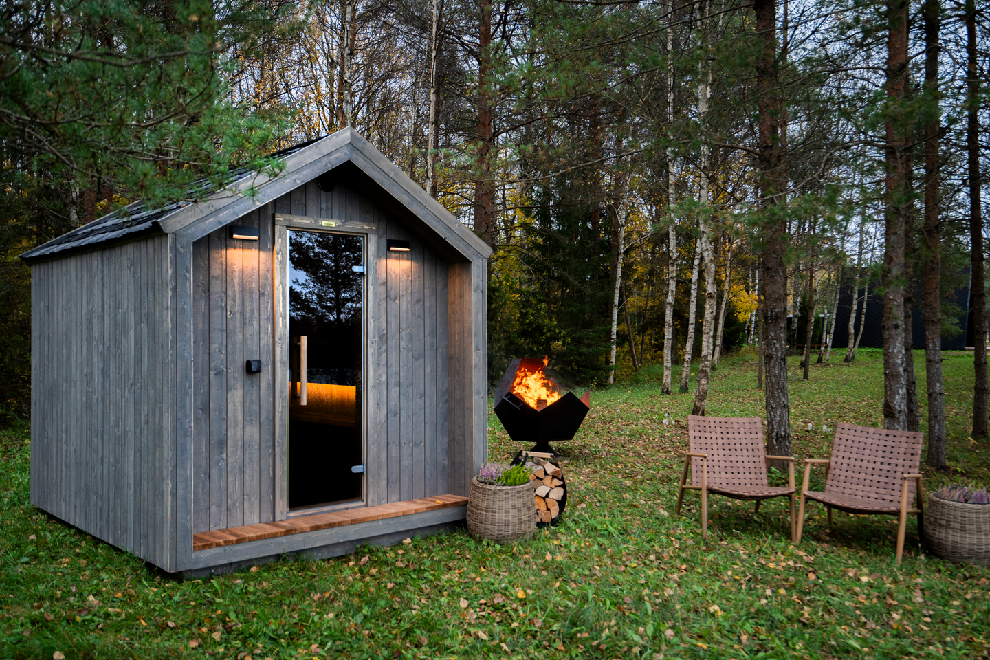 Sauna Fjord sähkökiukaalla 2300x2500x2500 900kg