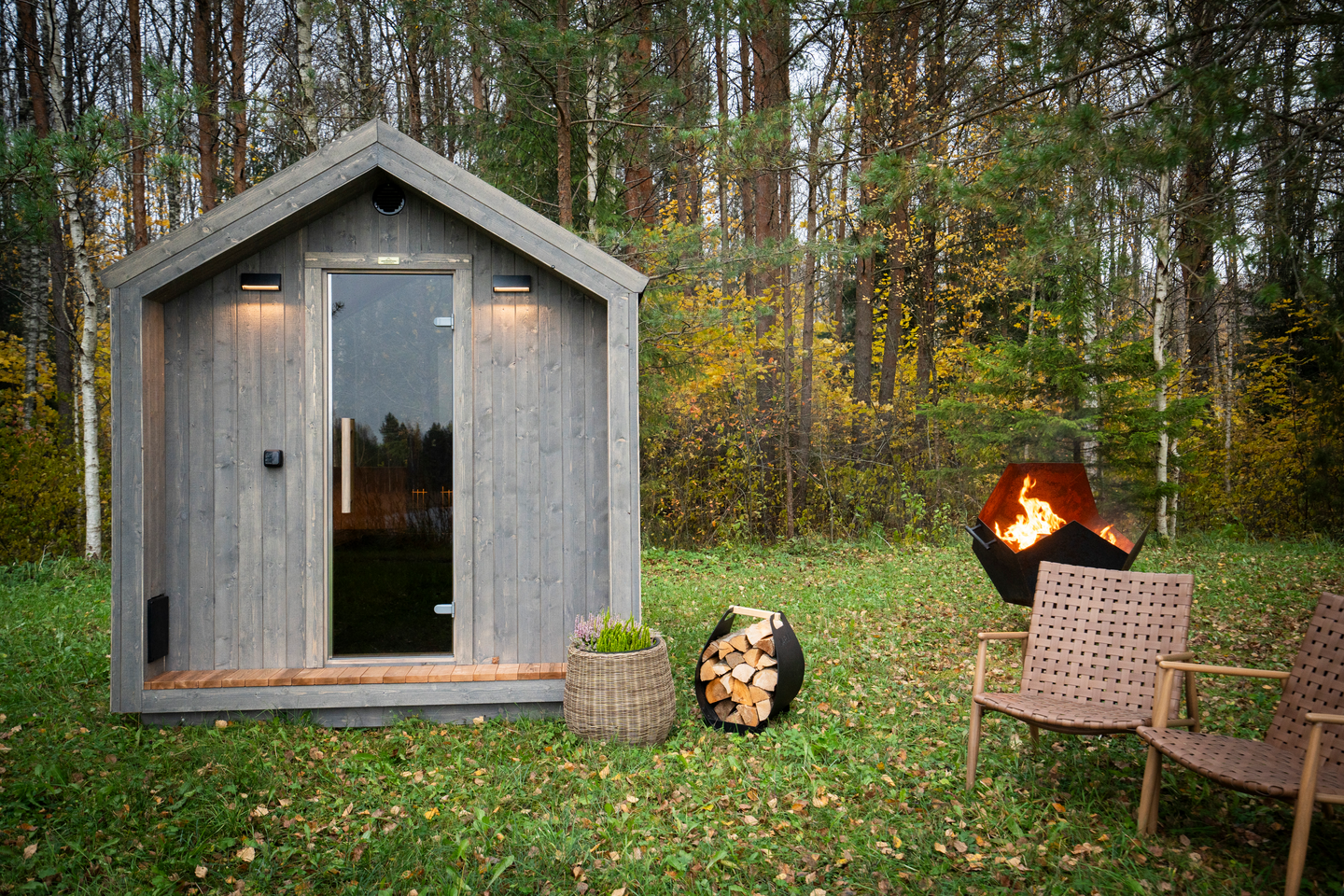 Sauna Fjord sähkökiukaalla 2300x2500x2500 900kg