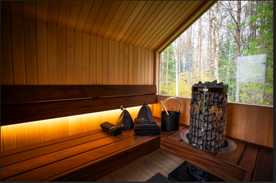 Sauna Fjord sähkökiukaalla 2300x2500x2500 900kg