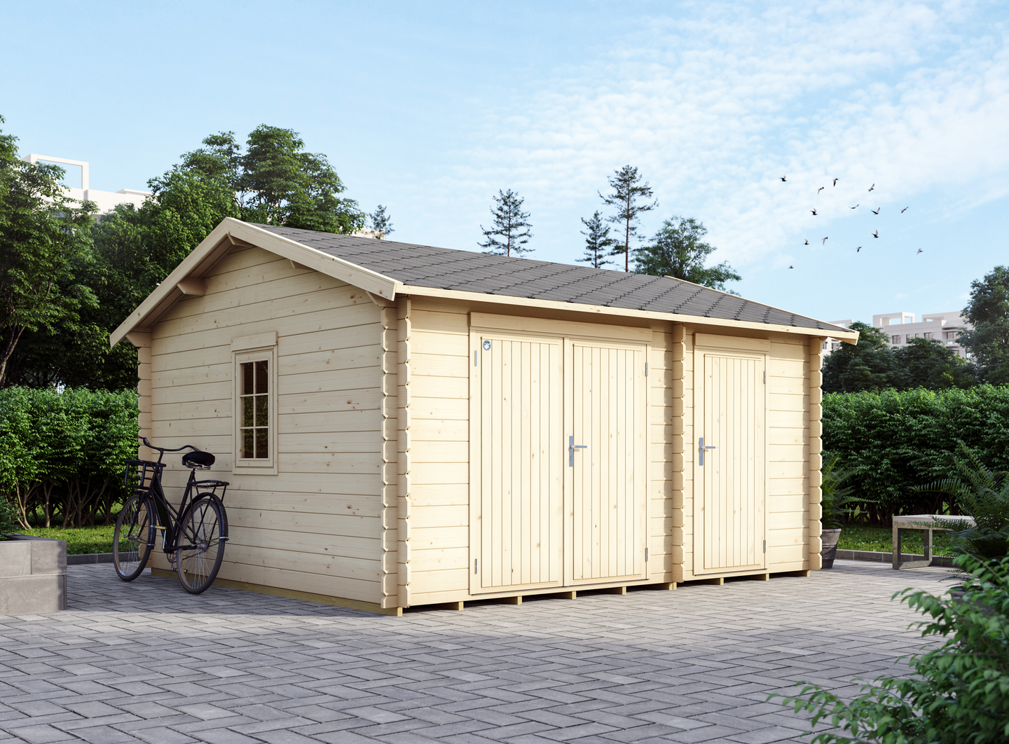 Pihavarasto Lillevilla Mustikka