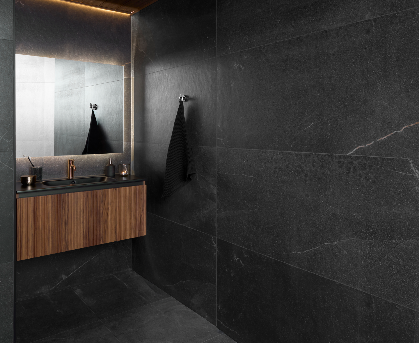 Lattialaatta Cello Iblei 60x120 musta RT 1,44m²