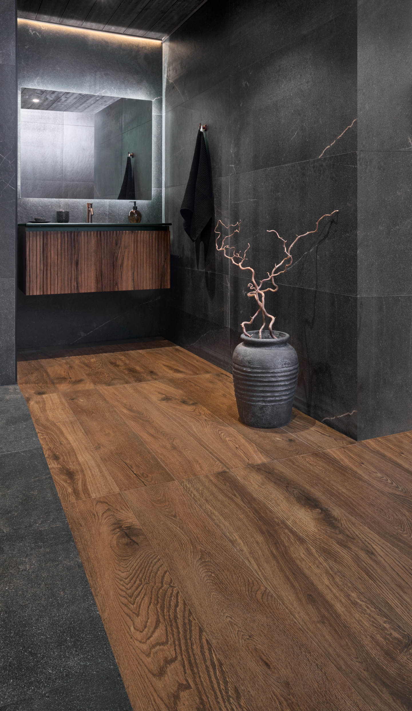 Lattialaatta Cello Iblei 60x120 musta RT 1,44m²