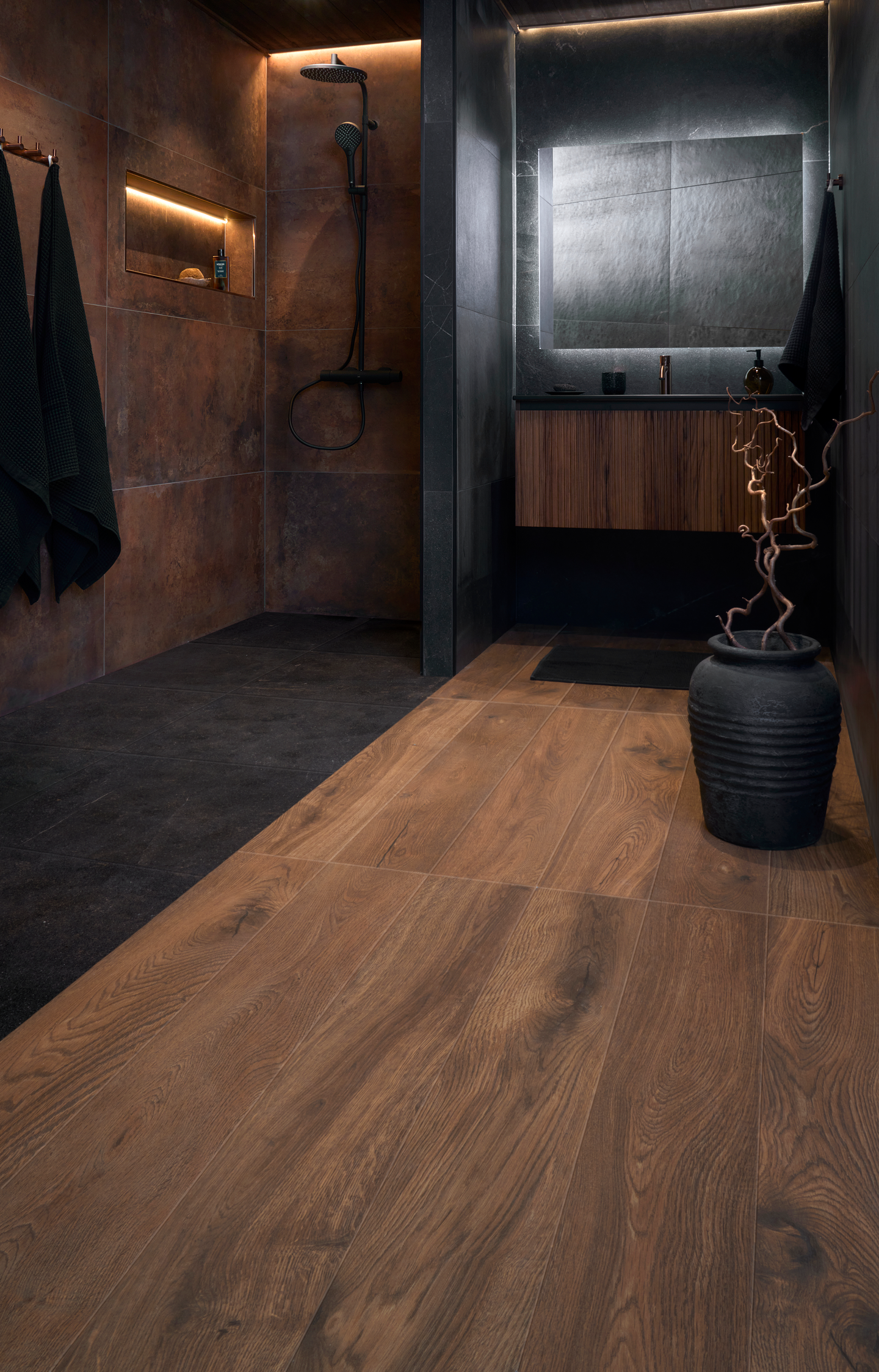 Allaskaappi Cello Lake L60 S45 K45cm tumma puu 1 vetolaatikko ja sisälaatikko