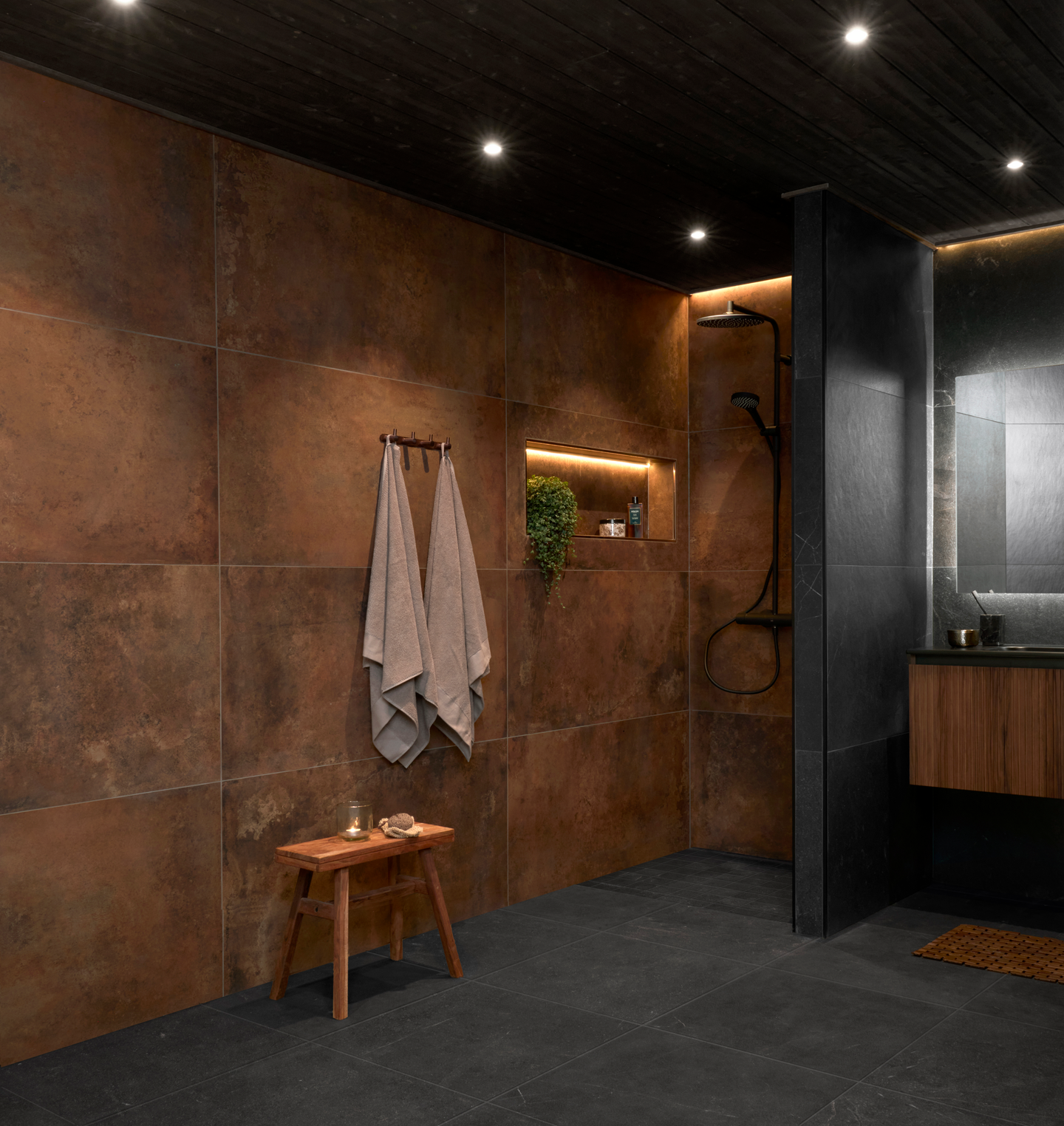 Lattialaatta Cello Metal 60x120 matta kupari RT 1,44m²