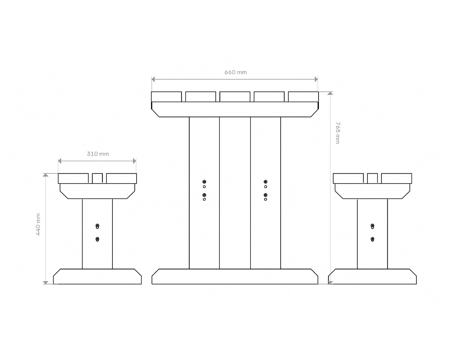 Kalusteryhmä Vankka 1300 130x150x75cm vaalean harmaa