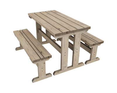 Kalusteryhmä Vankka 1300 130x150x75cm vaalean harmaa