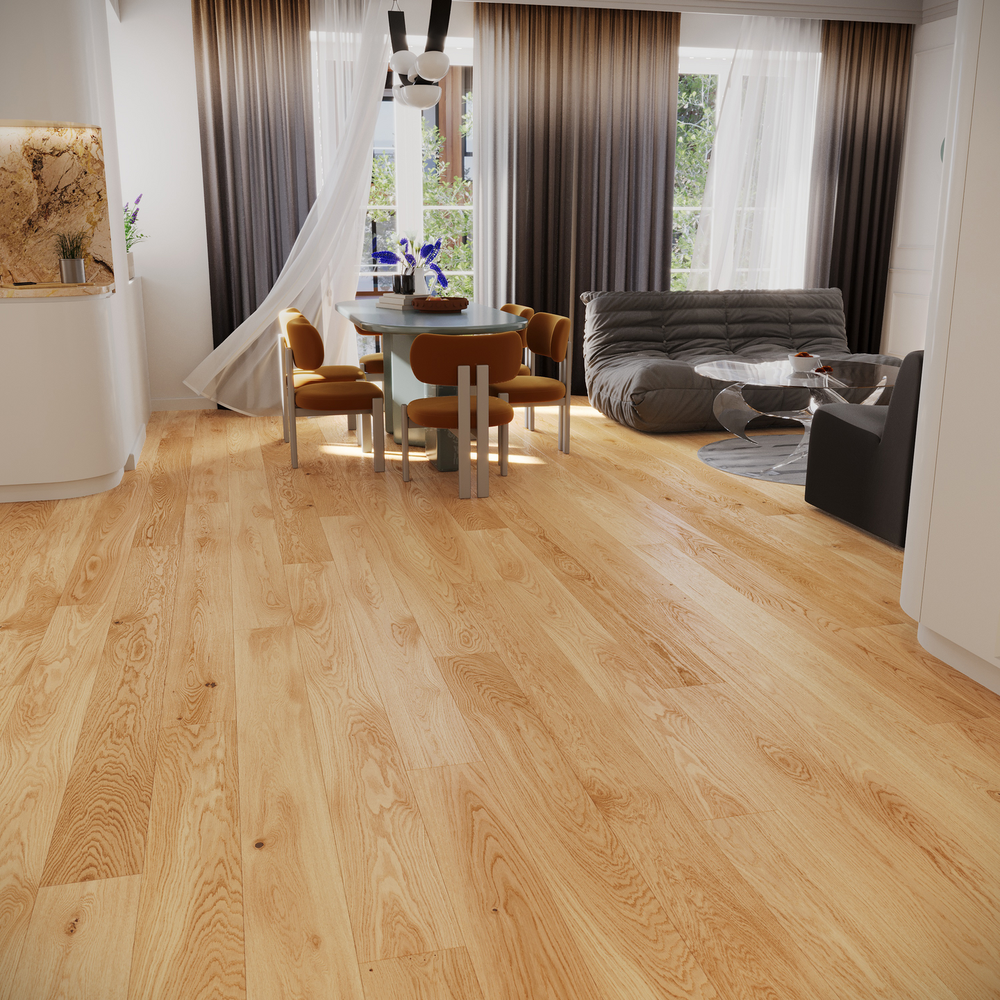 Parketti Cello Oak Azure Window 1S 2200x180x14mm 2,77m²