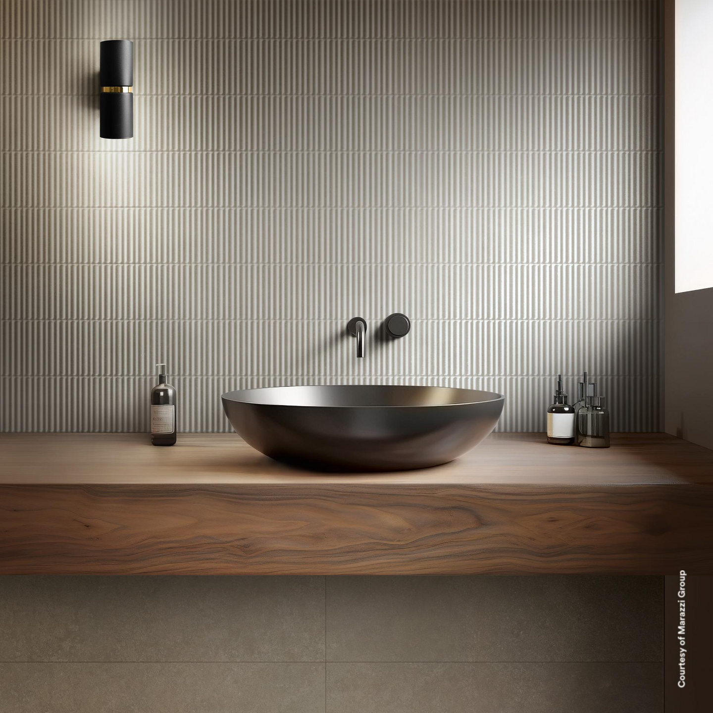 Seinälaatta Room 20x60 3D Blaze Grigio matta 1,08m²