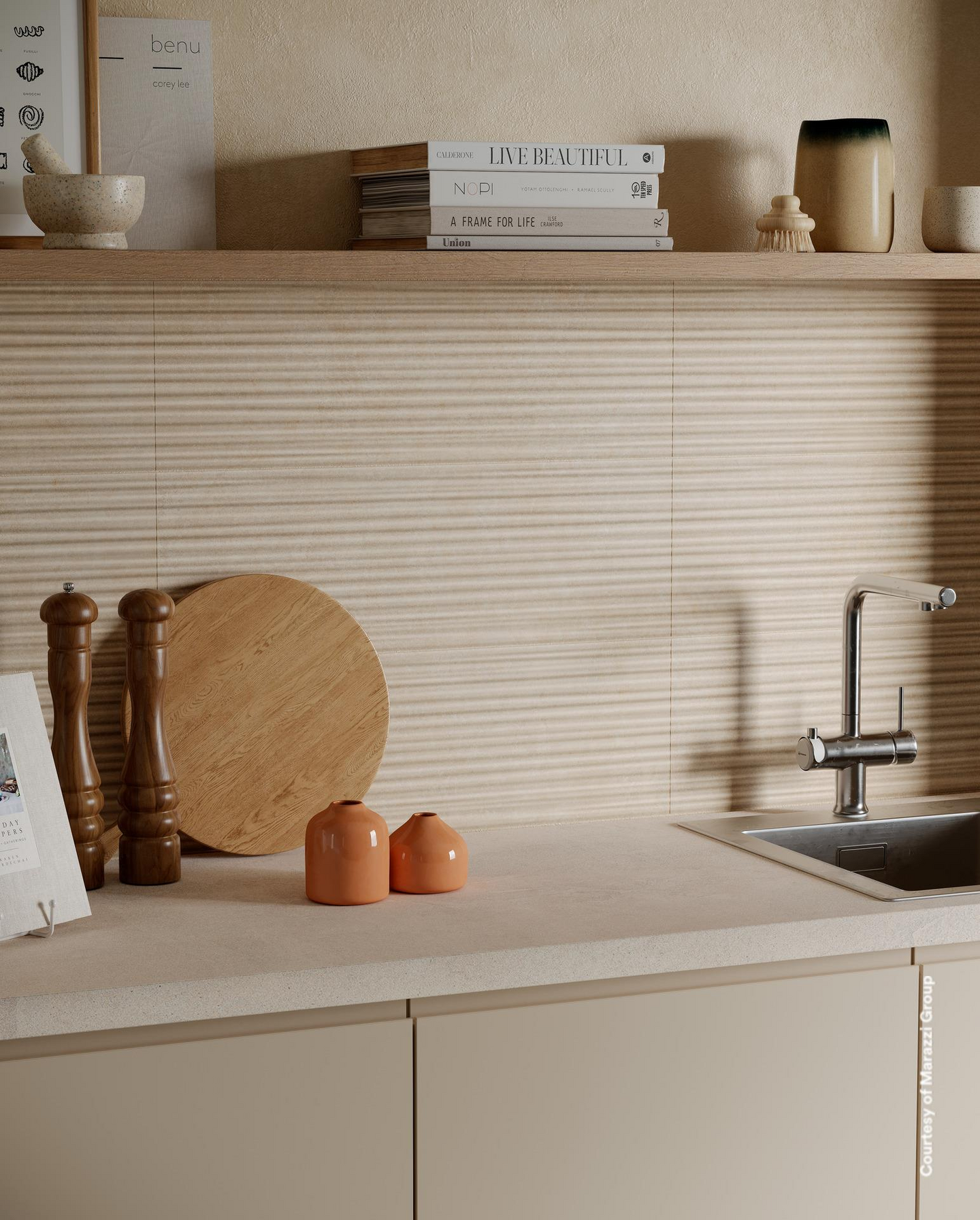 Seinälaatta Room 20x60 3D Blaze beige matta 1,08m²