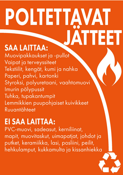 Tarra poltettava jäte Inora