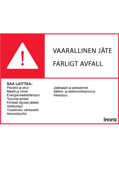 Tarra ongelmajäte Inora