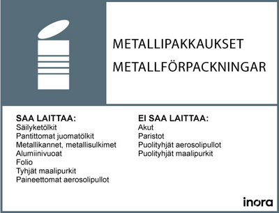 Tarra metallijäte Inora