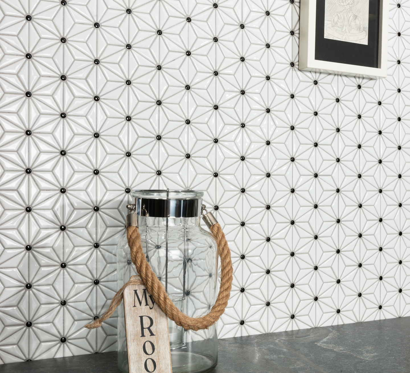 MOSAIK CELLO TOKYO 29X30 VIT BLANK, PER ARK