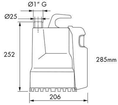 Tyhjennyspumppu Ego 500 Gi Hi-fi 0,55kW 2,1A