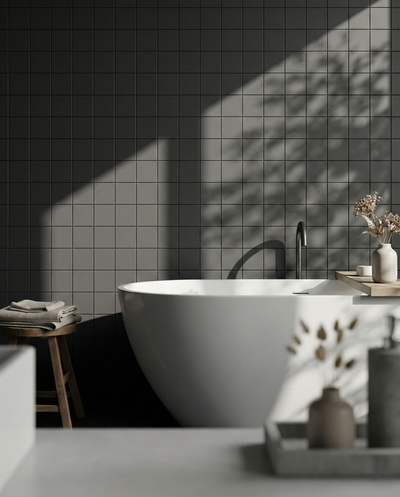 Seinälaatta Cello Primus 212.1 10x10 musta matta 1m²