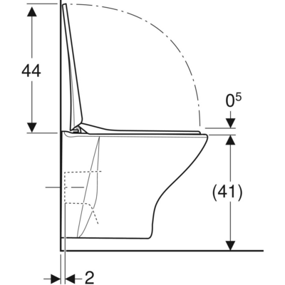 Wc-istuin IDO seinä 68 Glow pehmeä kansi