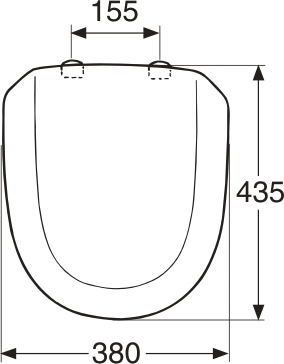 Wc-istuinkansi IDO Trevi 9126022001 pehmeä valkoinen