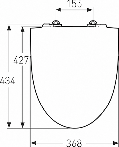 Wc-istuinkansi IDO Glow 9157031001 kova SCQR musta