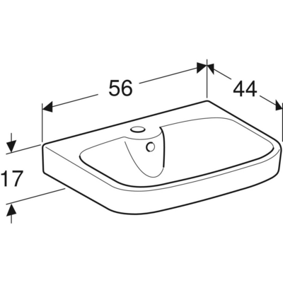 Pesuallas IDO Glow 560mm kulmikas 1116501101
