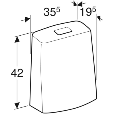 Wc-huuhtelusäiliö IDO Glow Z2776001001