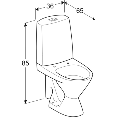 Wc-istuin IDO Seven D 13 1-t ilman kantta 3521301101