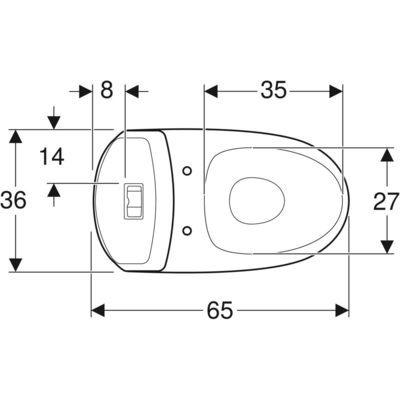 Wc-istuin IDO Seven D 11 korkea 2-t ilman kantta 3861101101