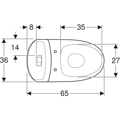 Wc-istuin IDO Seven D 13 peruskorjaus 2-t ilman kantta 3821301101