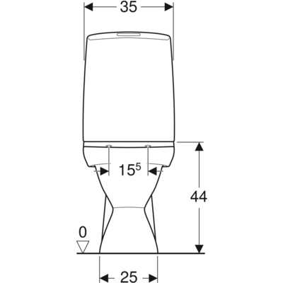 Wc-istuin IDO Glow 60 2-t ilman kantta 3826001101