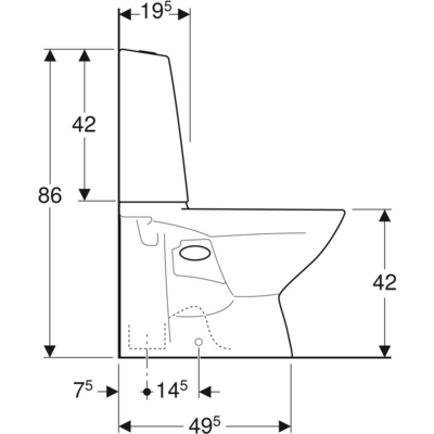Wc-istuin IDO Glow 60 2-t ilman kantta 3826001101