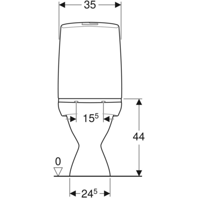 Wc-istuin IDO Glow 63 peruskorjaus 1-t ilman kantta 3526301101