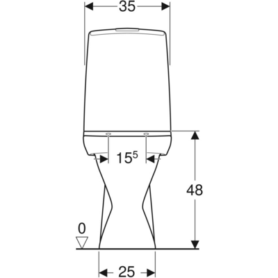 Wc-istuin IDO Glow 3826201101 korkea ilman kantta