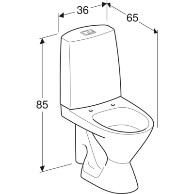 Wc-istuin IDO Seven D 10 1-t ilman kantta 3531001101