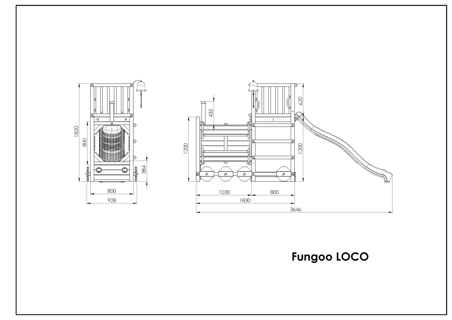 Leikkipaikka Fungoo Loco Teak