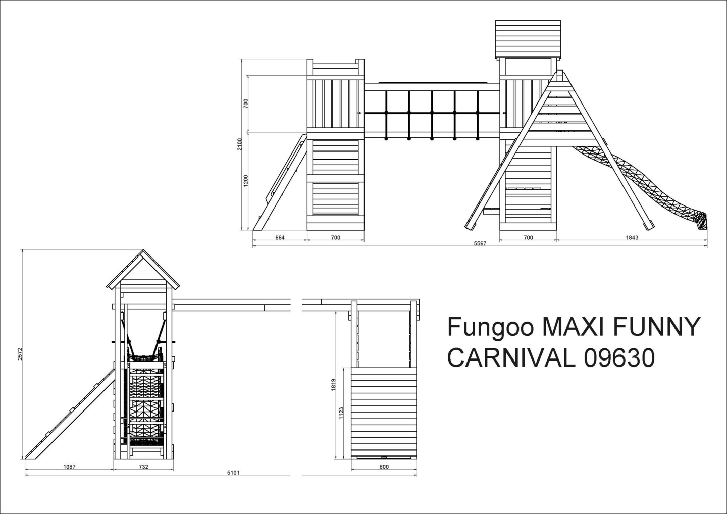 Leikkipaikka Fungoo Maxi Funny Carniva
