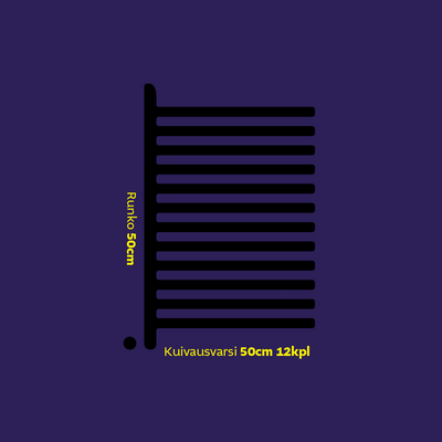 Oskarinoksa Medium 12-oksainen kuivausteline