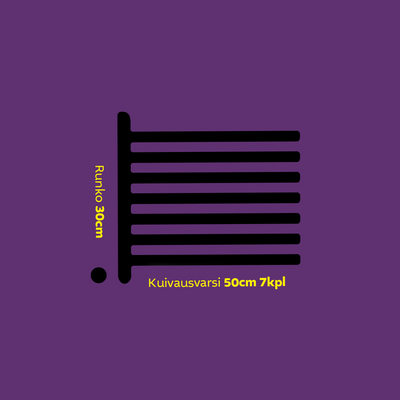 Oskarinoksa Mini 7-oksainen kuivausteline